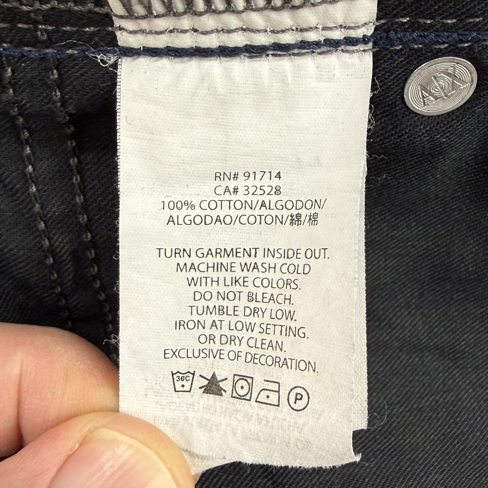 Armani Exchange Jeans Mens 32 Reg Button Fly Straight Fit Distressed Made In USA - Picture 14 of 14